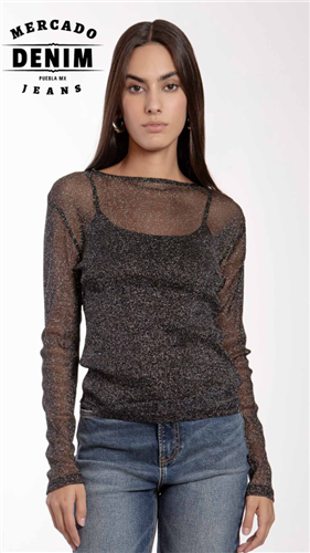 Glow Mesh Duo Top - Black / BB0296