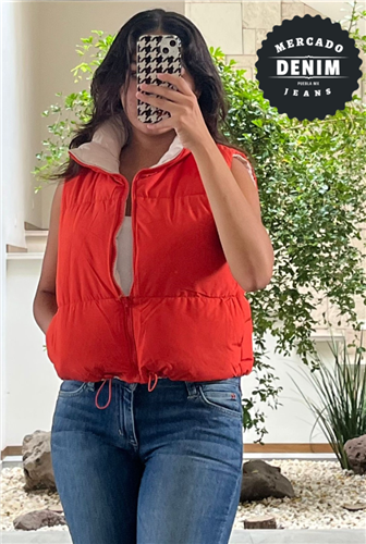 Reversible Vest Orange - Latte / 5070VY