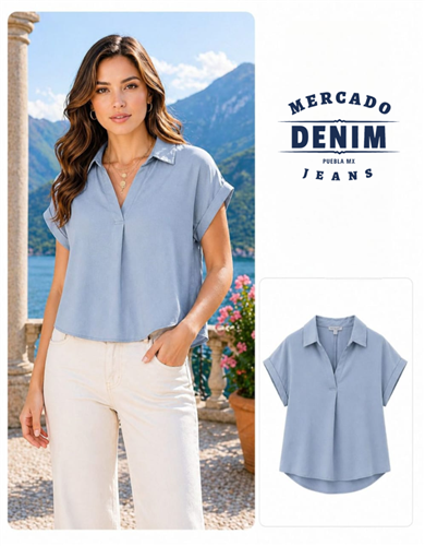 Lago Breeze Top - Blue / 2868