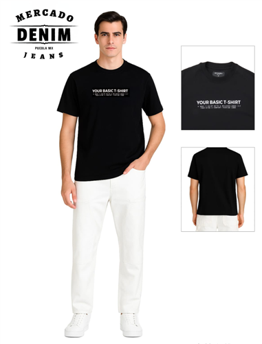 T Shirt Basic Design - Black / 7046