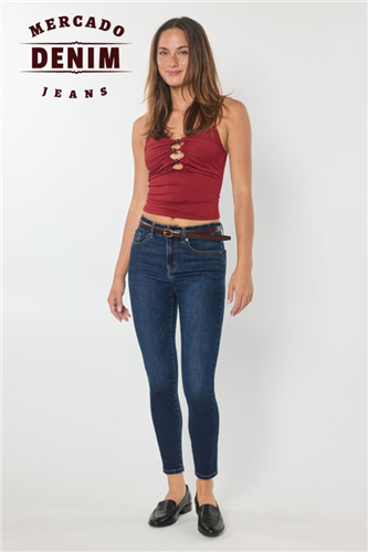 Deep Blue Grace- Ankle Skinny / 3697