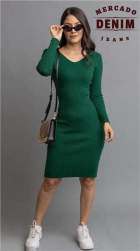 Nina Long Knitwear - Green / 97135