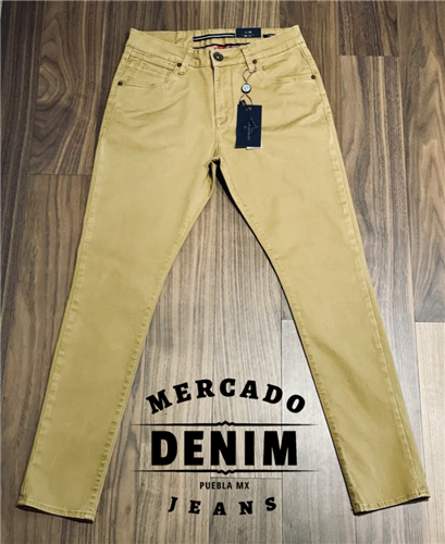 Slim fit gabardina stretch Mustard / 2217 720