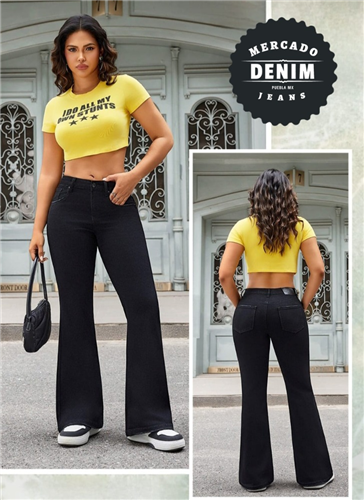 Black Pulse Wide Leg Jean / CX2066