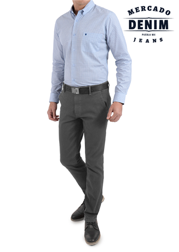 Pantalón chino stretch corte recto oxford / AG23