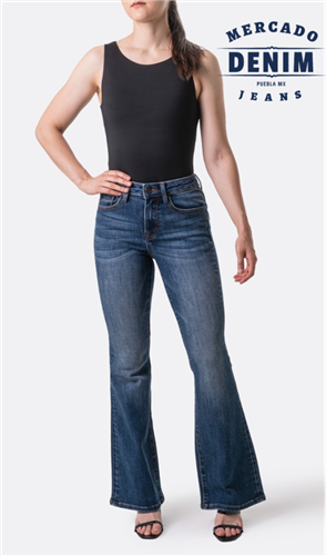 Medium Vintage Blue -  Flare stretch / BL6317