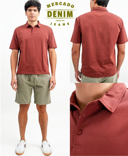 Ivy League Polo - Brick / 19184