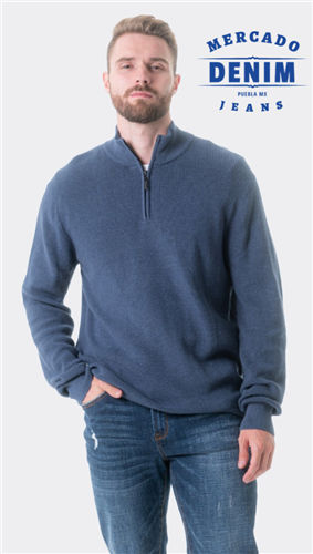 Blue Pullover Zip - Up / BB0111