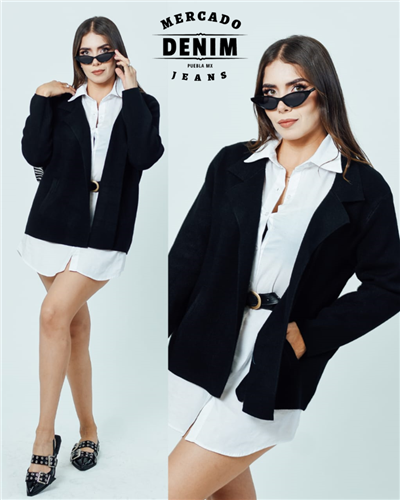 Freestyle Knit Coat - Black / 96305