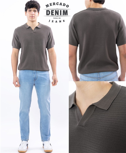 Serene Knit Polo - Olive / 19091
