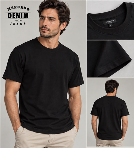 The Denim Match Tee - Black