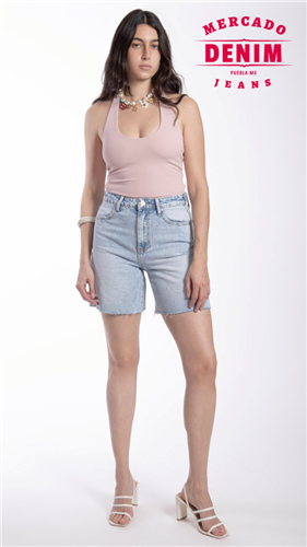 Retro Denim Short - Ice Blue / BL7341