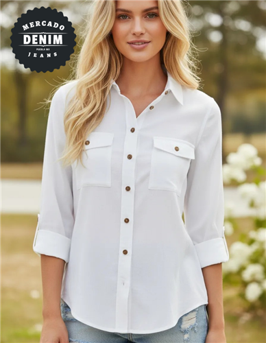 Spring White Blouse / 2354TY