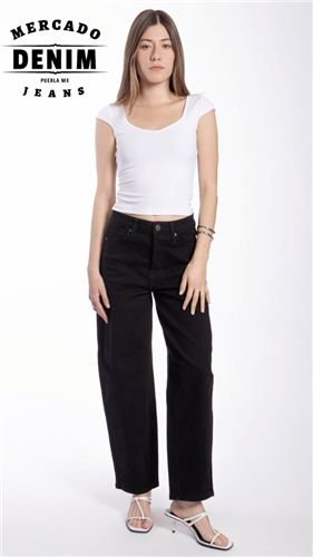 Editorial Barrel Jean - Black / BL7551